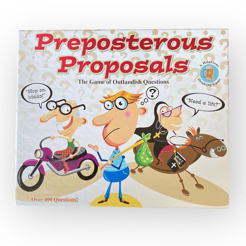 Preposterous Proposals Adult Game Board Game Party Complete Set Ages 21 and Up